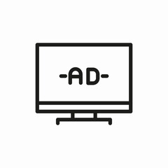advertising televison icon sign vector