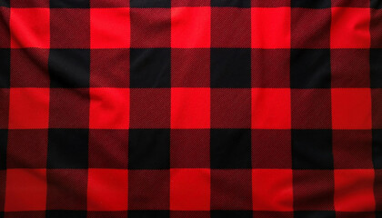 Fototapeta premium Red and green tartan fabric with various textures