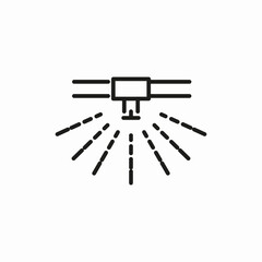 fire sensor icon sign vector
