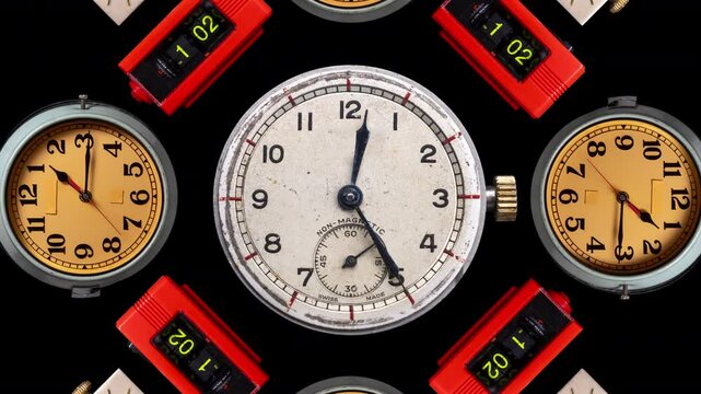 Vintage clocks pattern 