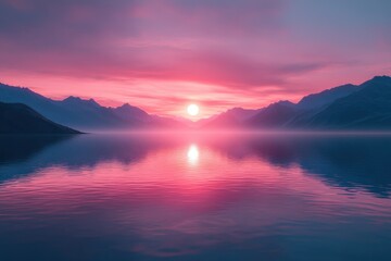 Obraz premium sunrise over the lake