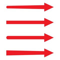 Long red arrow icons