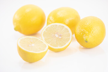 lemons on a white, Citrus limon