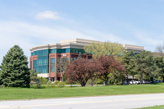 Baxter Credit Union (BCU) office in Vernon Hills, Illinois, USA - May 3, 2023. Baxter Credit Union is an American financial company that provides financial solutions. 