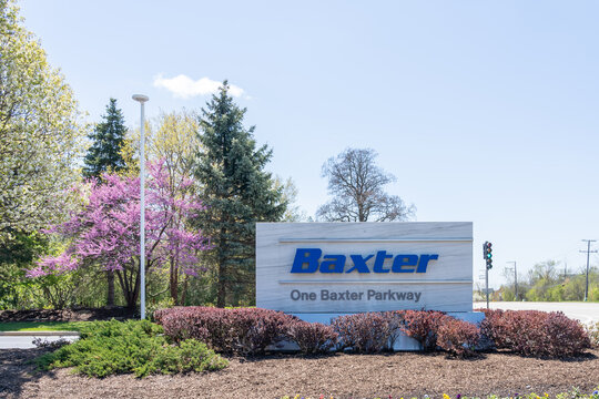 Deerfield, ILIllinois, USA - May 3, 2023: Baxter headquarters in Deerfield, ILIllinois, USA. Baxter International Inc. is an American multinational healthcare company.