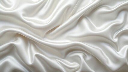 Naklejka premium Luxurious Cream Silk Pillowcase Texture, Soft, Smooth, and Delicate Sheen