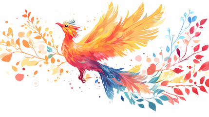 Obraz premium Phoenix bird. Phoenix. Illustration