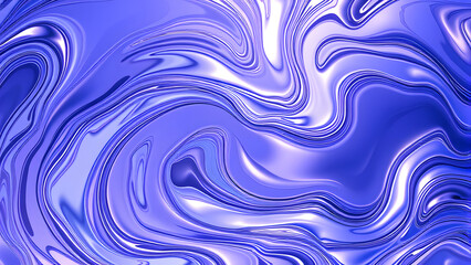 Fototapeta premium Chrome textures in swirling patterns, reflecting soft blue and purple hues with a glossy finish
