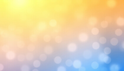 Obraz premium Vibrant Yellow to Blue Gradient with Floating Bokeh Lights for Dynamic Backgrounds