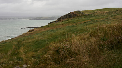 The green hills on the coast. Wild Atlantic Way, Irland.