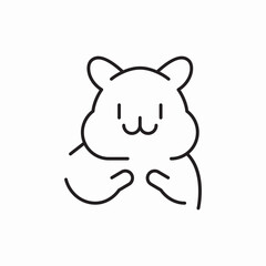 hamster animal icon sign vector