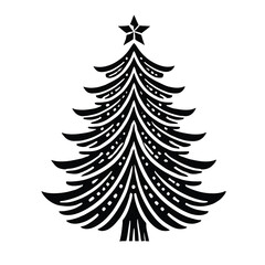 Fototapeta premium Christmas Tree Silhouette