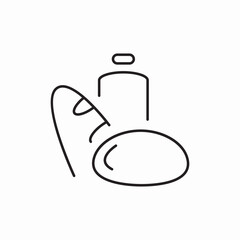 bread and milk bottle icon sign vector