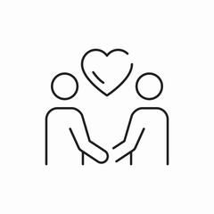 couple love meeting icon sign vector