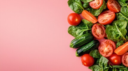 Healthy Meal Prep Kit Flat Lay with Fresh Vegetables in Home Kitchen Environment