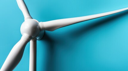 Wind Turbine Model with Energy-Saving Tips in a Bright Studio Environment