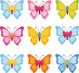 Obraz premium Butterfly illustration set.eps, Butterfly illustration set1.eps
