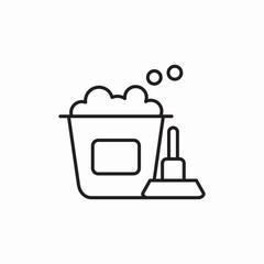 Obraz premium foam bucket icon sign vector