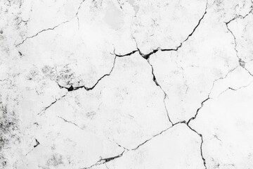 Fototapeta premium Weathered Fissures on Antique White Wall Texture: Grunge Details for Rustic Backdrop Design