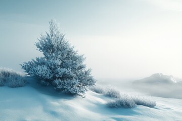Fototapeta premium snow covered tree