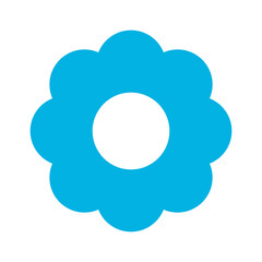 Flower geometric shape empty center