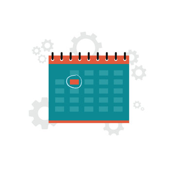 Calendar icon concept. Event and schedule business concept. Flat vector illustration.