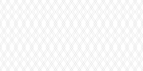 Abstract linear geometric seamless pattern. Light grey and white minimal vector background. Simple outline ornament with rhombuses, diamonds, thin lines, grid. Subtle modern texture. Repeated design