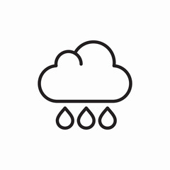 cloud rain icon sign vector