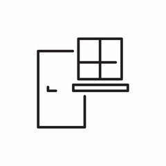 door window icon sign vector