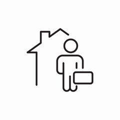 remote work from home icon sign vector