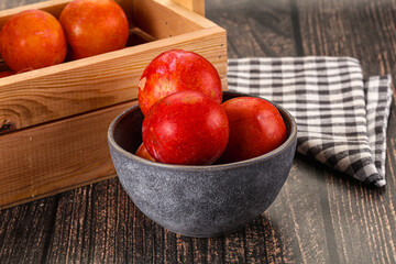 Fresh sweet juicy  purple plums