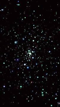 Outer space background with glowing stars and distant galaxies in a deep black sky for astronomy or cosmic universe design