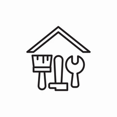 house repair construction icon sign vector