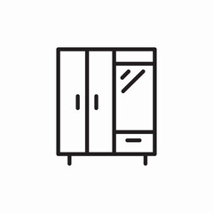 wardrobe cabinet icon sign vector