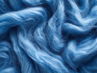 Obraz premium Blue felt fabric texture as background, melange fuzzy woolen cloth textured, close up of textile surface