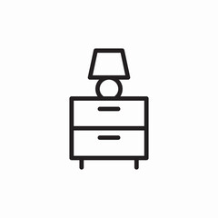 nightstand lamp icon sign vector
