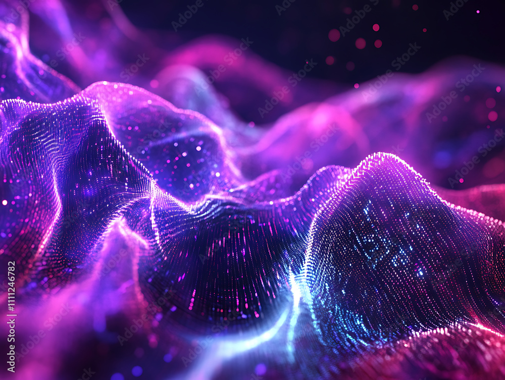 Poster Abstract digital data background, art can be used in the description of network abilities, technological processes, digital storages, science, education, etc