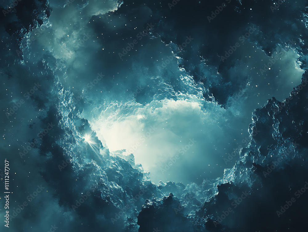 Poster Abstract outer space endless nebula galaxy background