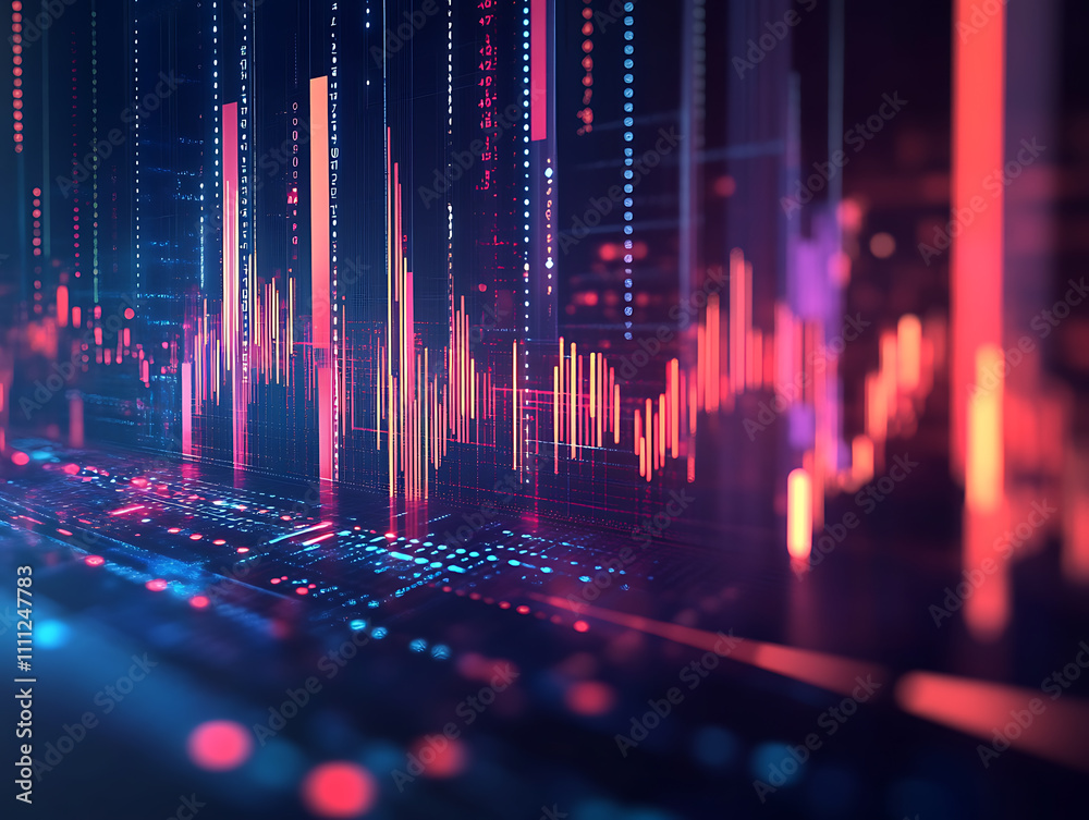 Fototapete abstract technology ui futuristic concept hud interface hologram elements of digital data chart, hud
