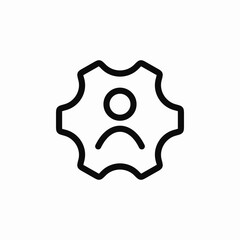 user settings cog icon sign vector