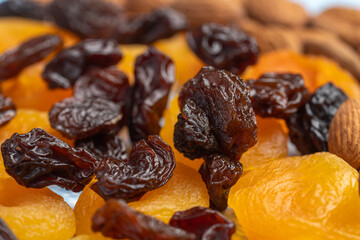 Dried fruits and nuts showing healthy eating habits and offering delicious snacking options