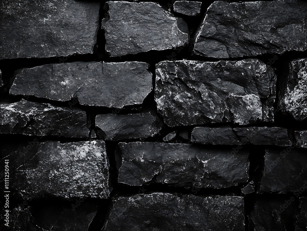 Poster black stone background with copy space for header design, texture of concrete wall surface