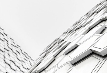 white hexagonal pattern with modern, seamless, futuristic design