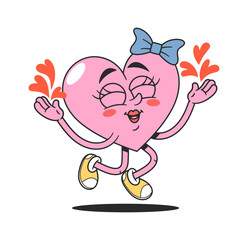 Cute beloved girlish heart emoticon