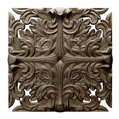 Classic Rococo Decorative Scroll – Elegant Engraved Design