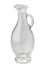 Empty glass ampoule isolated. Cruet suitable for oil, wine and spirits