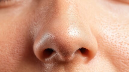 Close-up View of a Human Nose with Natural Skin Texture Details
