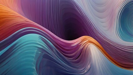 Obraz premium Waves of colorful watercolor liquid flowing over screen, abstract background wallpaper design