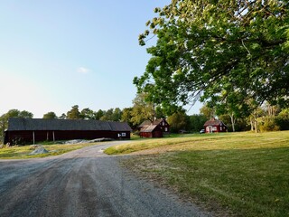 Sunset in the countryside, Ramstalund, Uppsala, Sweden