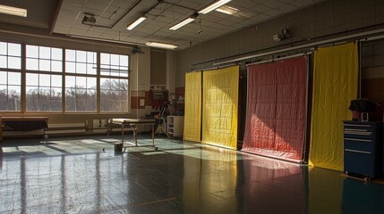Artistic studio setup for creative projects classroom photography bright environment interior view